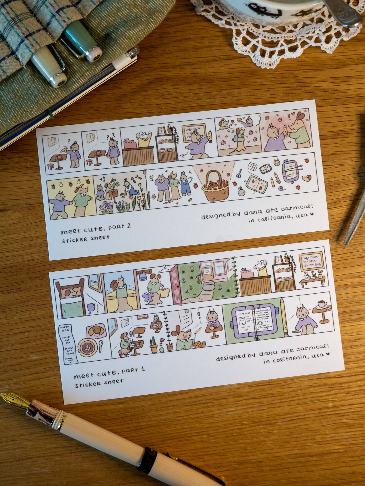 dana ate oatmeal! Meet Cute Washi Sticker Sheet