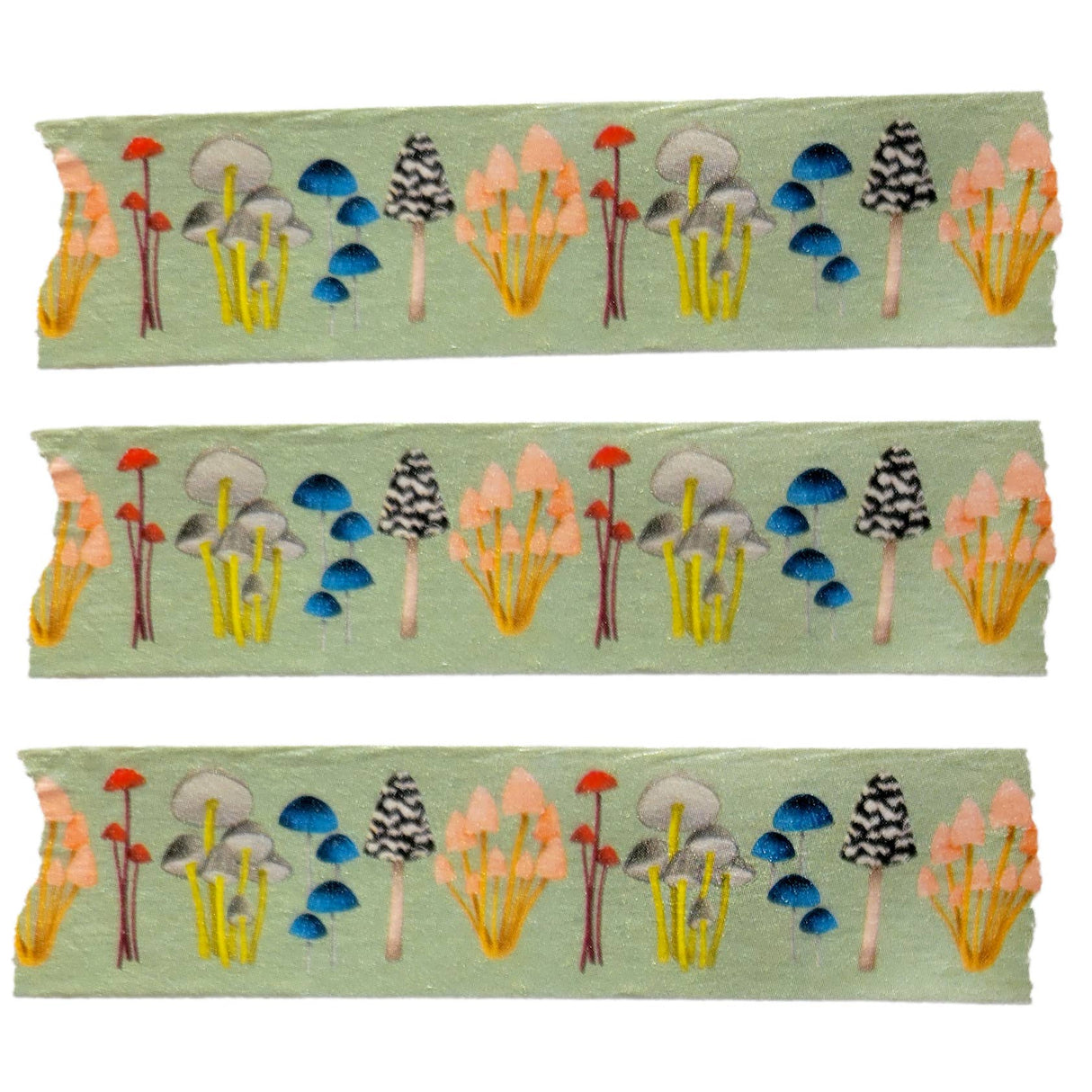 Beve! Mushroom Fungi Washi Tape on Soft Green