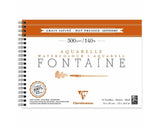 Fontaine Watercolor Hot Pressed Wirebound Pad - 300g - 12 Sheets - 7 1/2 x 10 1/4"
