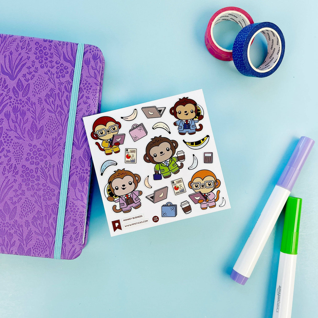 Pipsticks Monkey Business Stickers