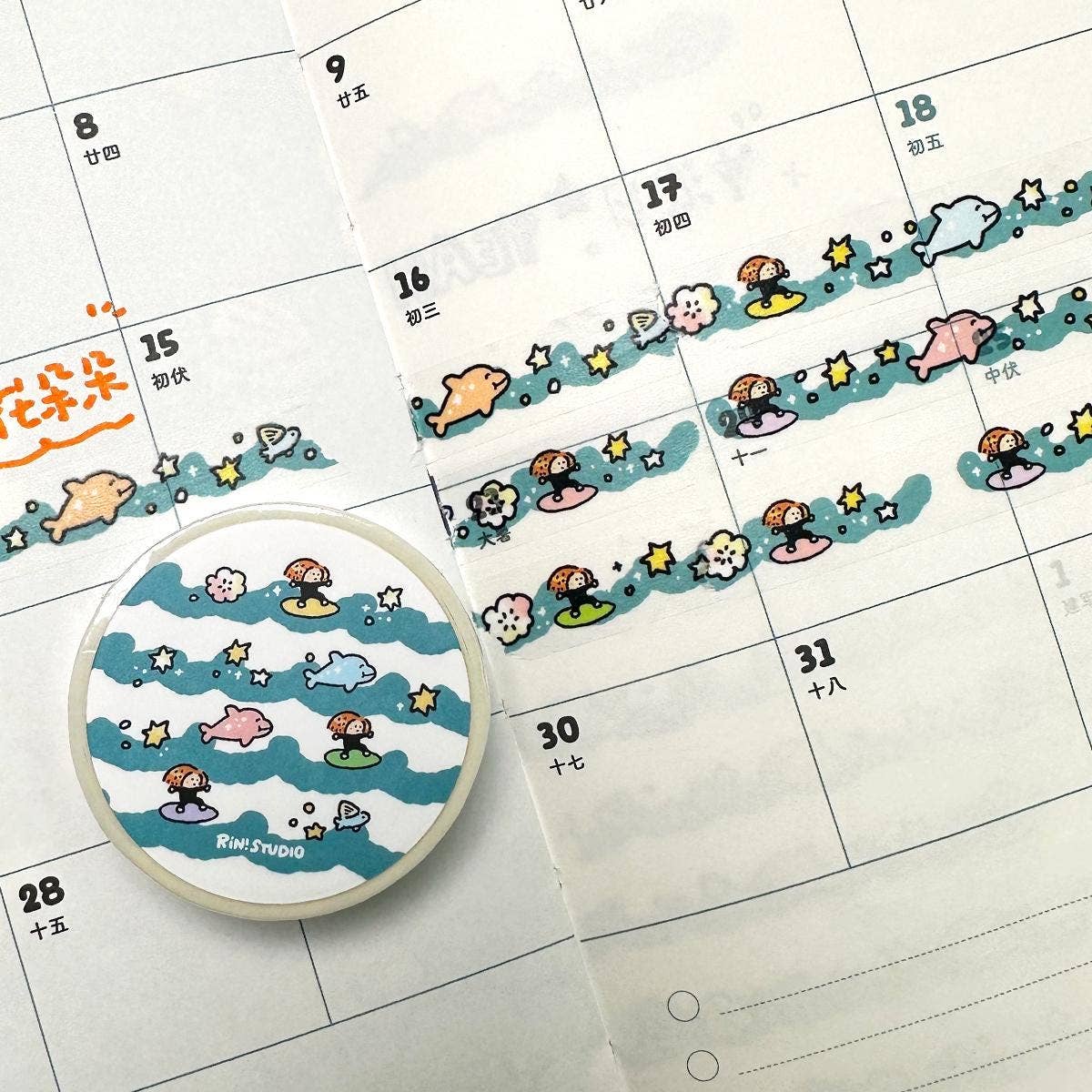 RiN! Studio Wave Mini Washi Tape