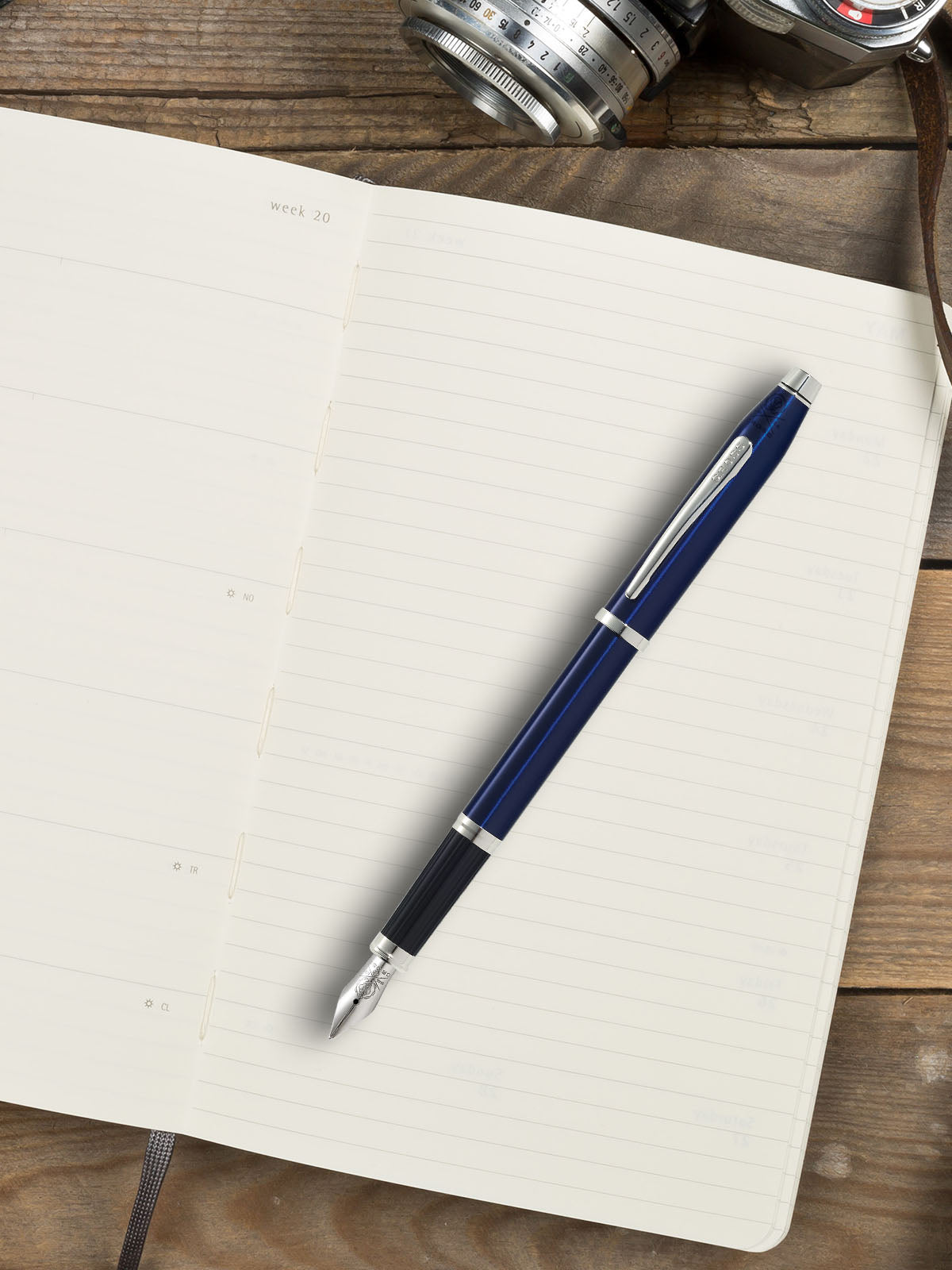 Century II Translucent Blue Lacquer Fountain Pen - view 4