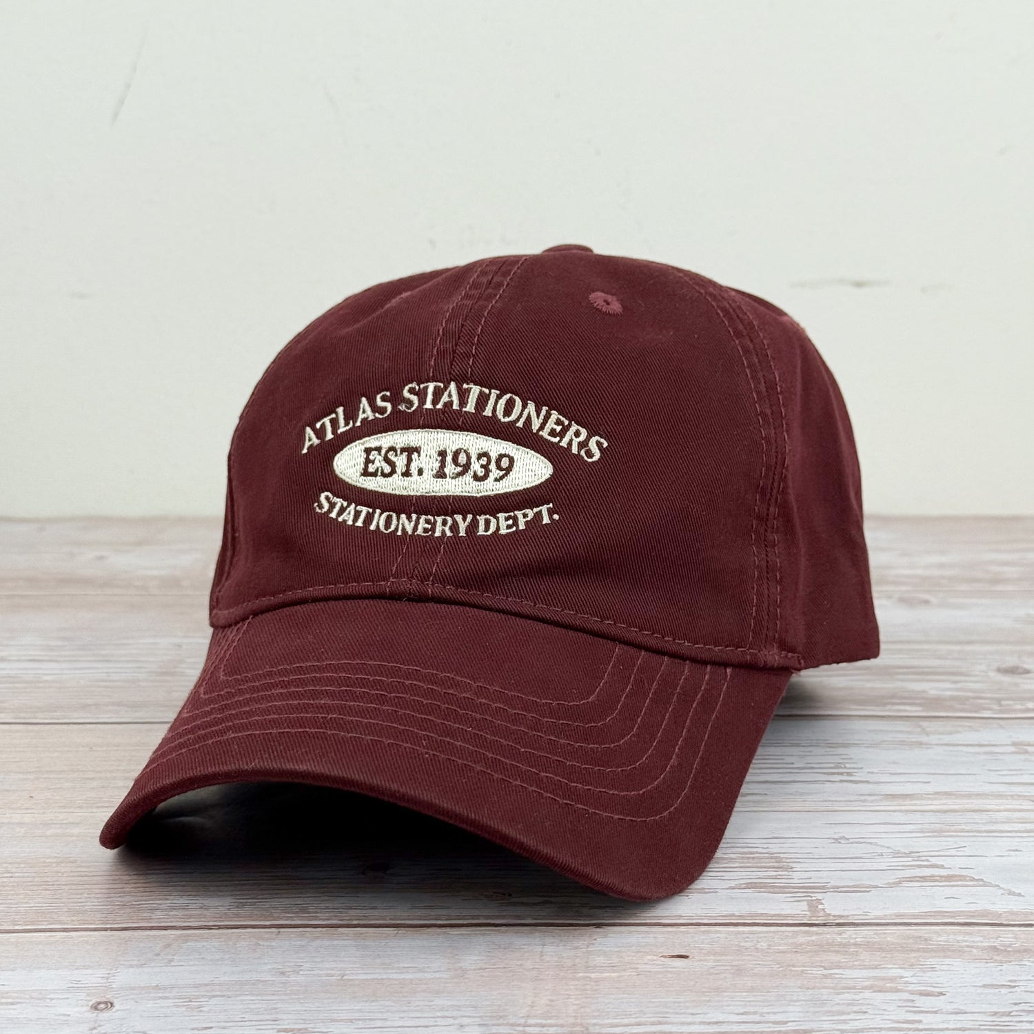 Atlas Stationers 1939 Dad Hat - Maroon (Atlas Exclusive)