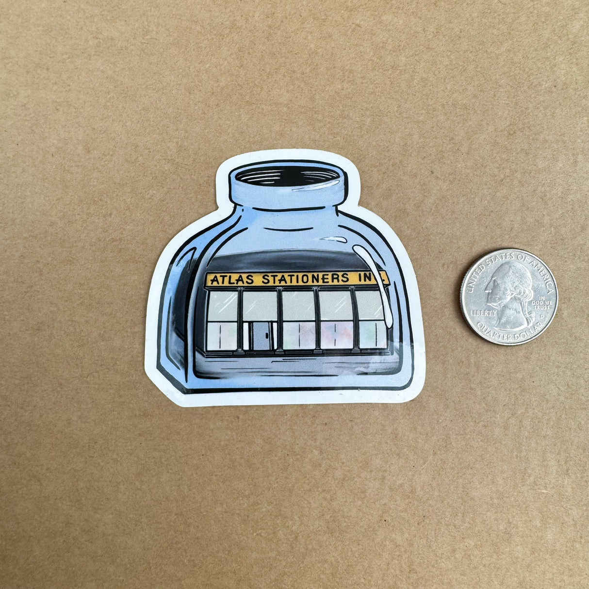 Atlas Stationers Sticker - Atlas Ink Bottle
