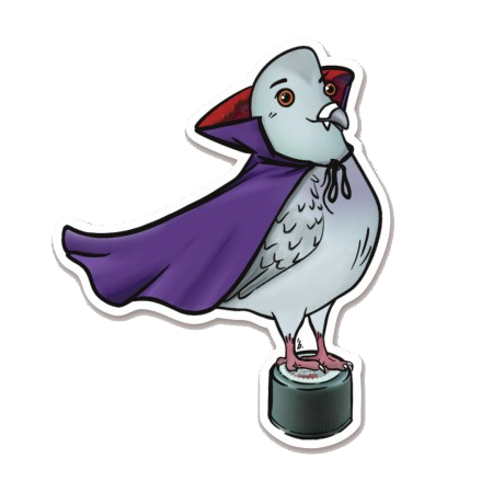 Atlas Stationers Sticker - Vampire Pigeon