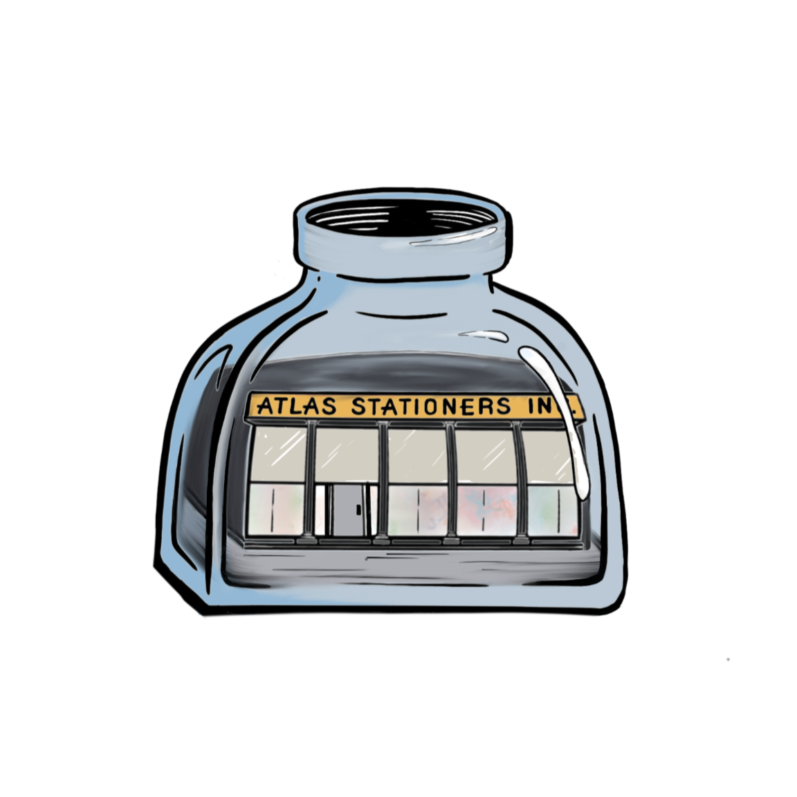 Atlas Stationers Sticker Atlas Ink Bottle Atlas Stationers