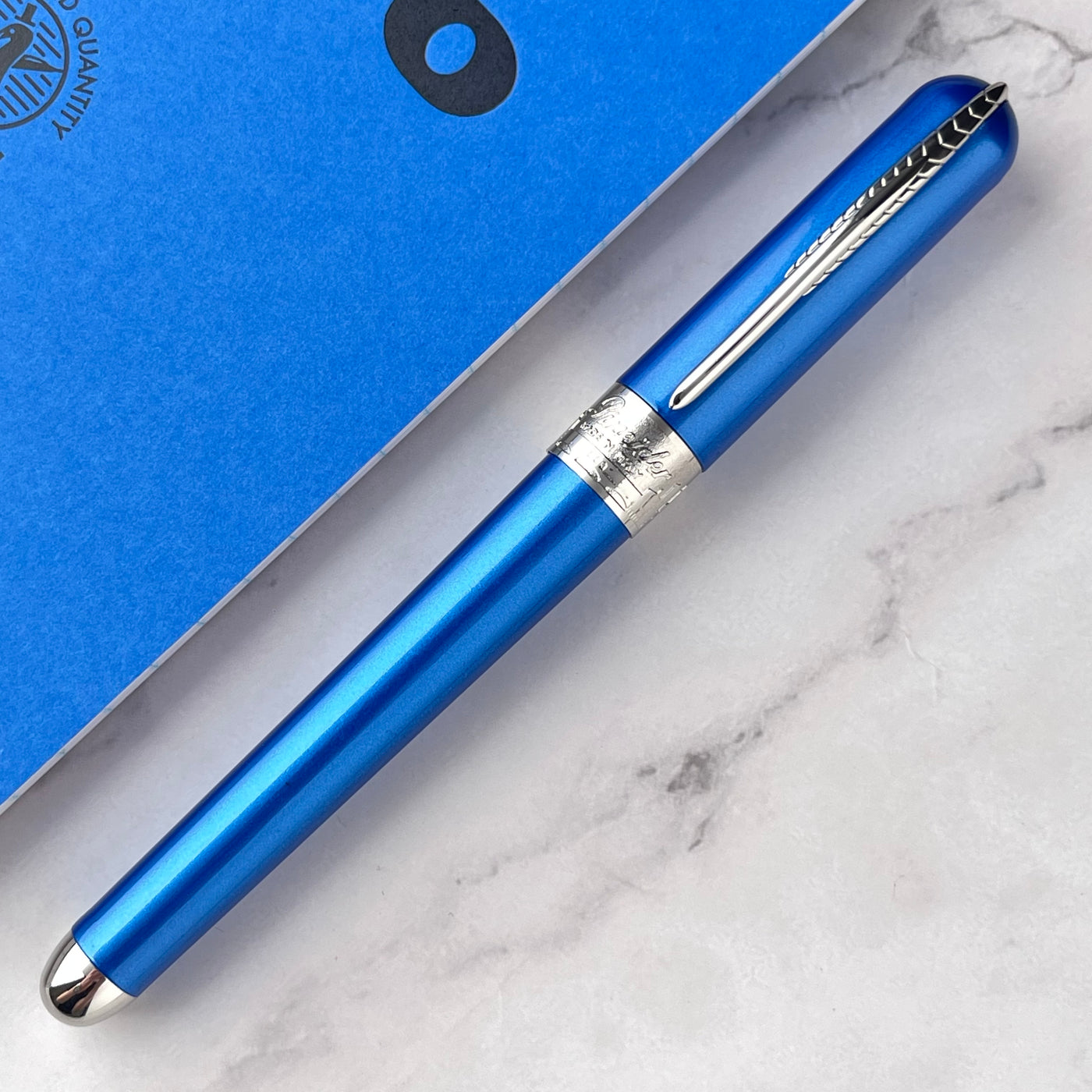 Pineider Avatar Shiny Rollerball Pen - Blue