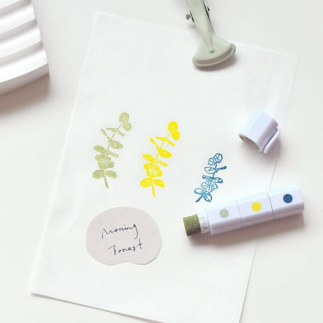 MU Inky Pen - Dry Leaf Green/Sunlight Yellow/Tidewater Green (BIP003)