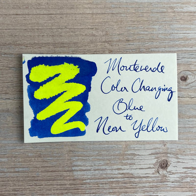 Monteverde Color Changing Blue to Neon Yellow - 30ml Bottled Ink