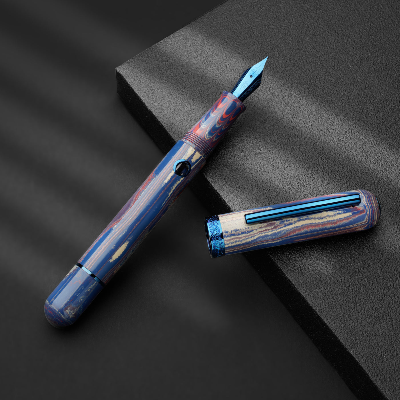 Nahvalur (Narwhal) Nautilus Fountain Pen - The Blue Ringed (Limited Edition)