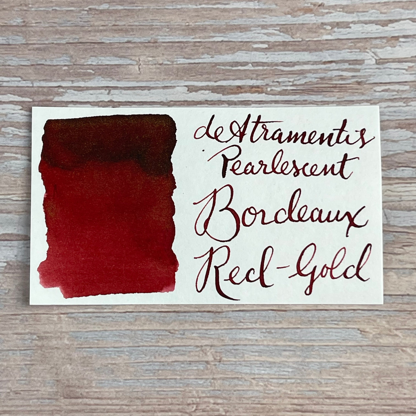 De Atramentis Pearlescent Bordeaux Red Gold - 45ml Bottled ink