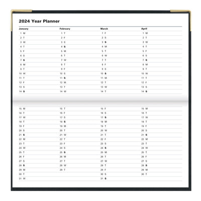 Letts Classic Month to View Planner - 6 5/8" x 3 1/4" - Black
