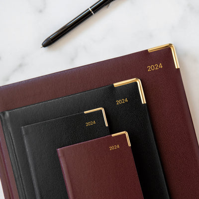 Letts Classic Month to View Planner - 6 5/8" x 3 1/4" - Burgundy