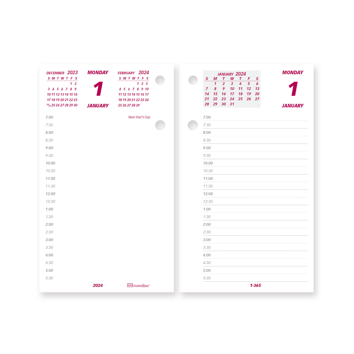 Brownline Daily Desk Calendar Refill - 3 1/2" x 6"