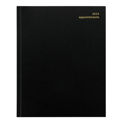 Letts Principal Week to View Appointment Book - 10 1/4" x 8 1/4" - Black