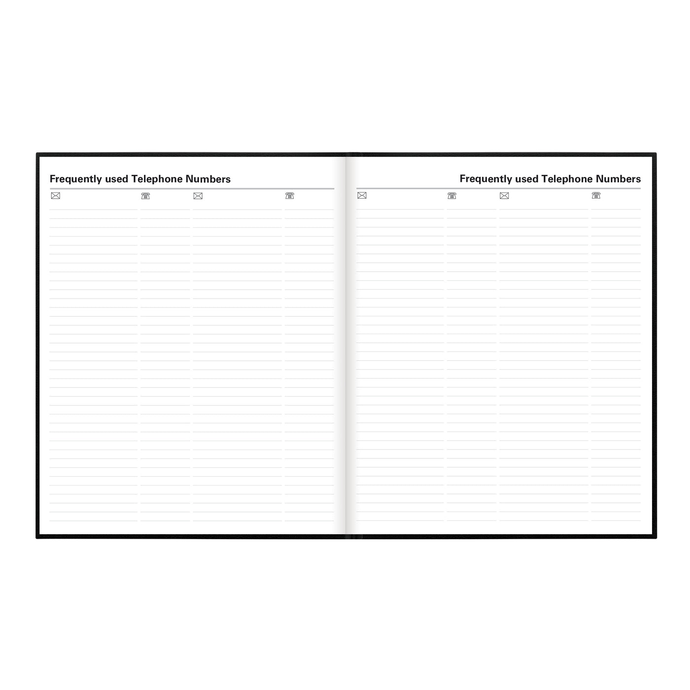 Letts Principal Week to View Appointment Book - 10 1/4" x 8 1/4" - Black