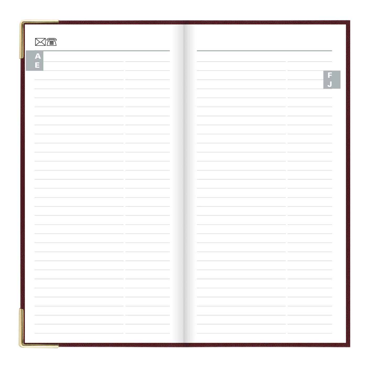 Letts Classic Week to View Vertical Planner - 6 5/8" x 3 1/4" - Burgundy