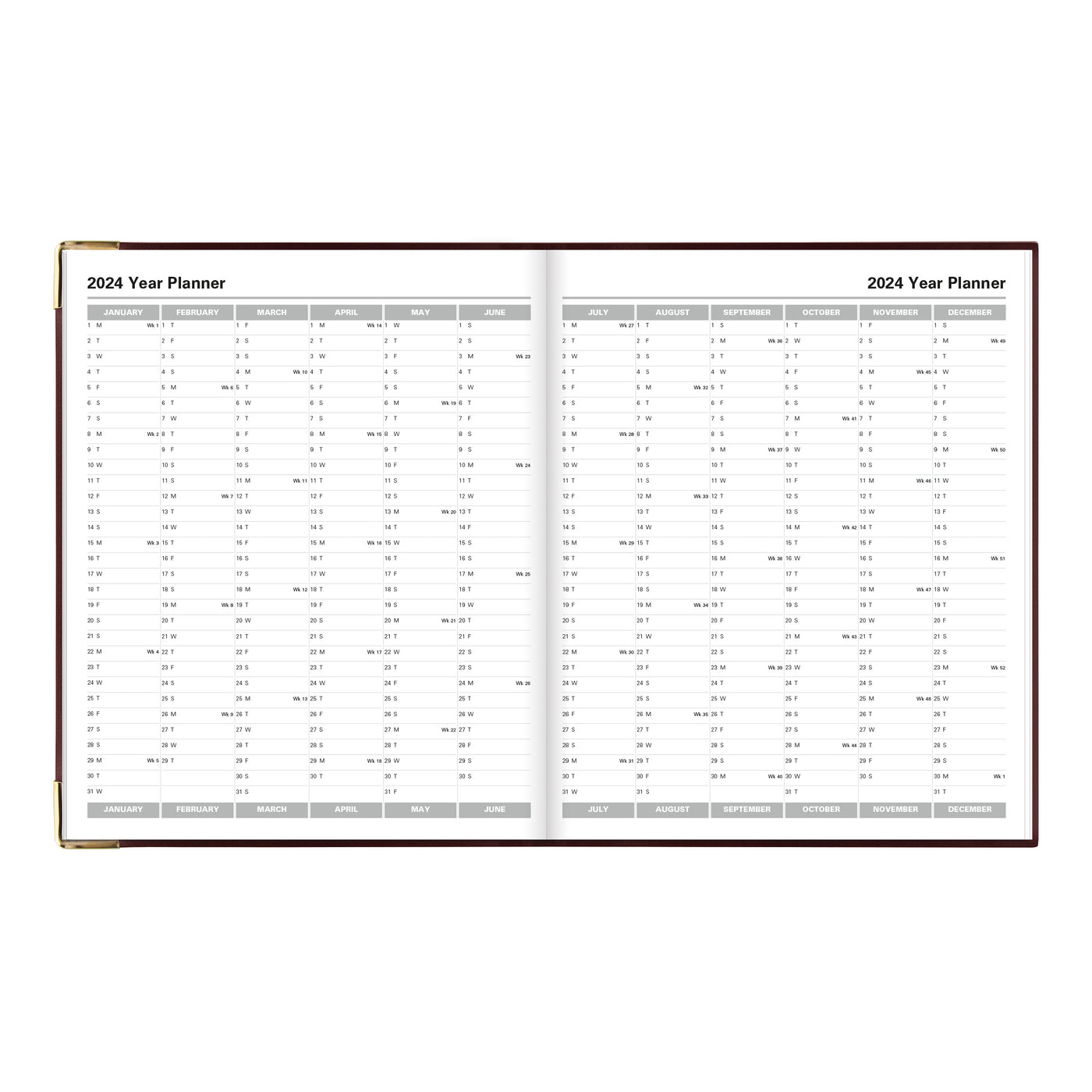 Letts Classic Week to View Appointment Book - 10 1/4" x 8 1/4" - Burgundy