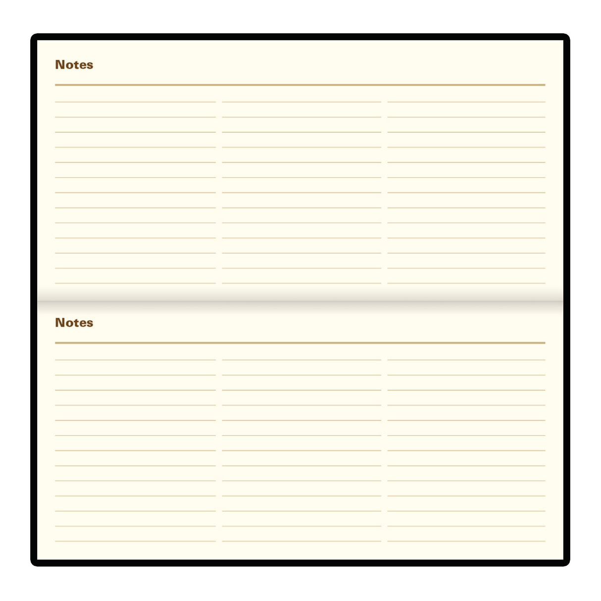 Letts Belgravia Slim Landscape Week to View Leather Diary with Appointments - 6 3/4" x 3 1/4"