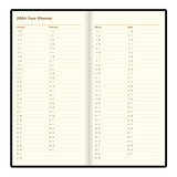 Letts Belgravia Slim Week to View Leather Diary with Planners - 6 3/4" x 3 1/4"