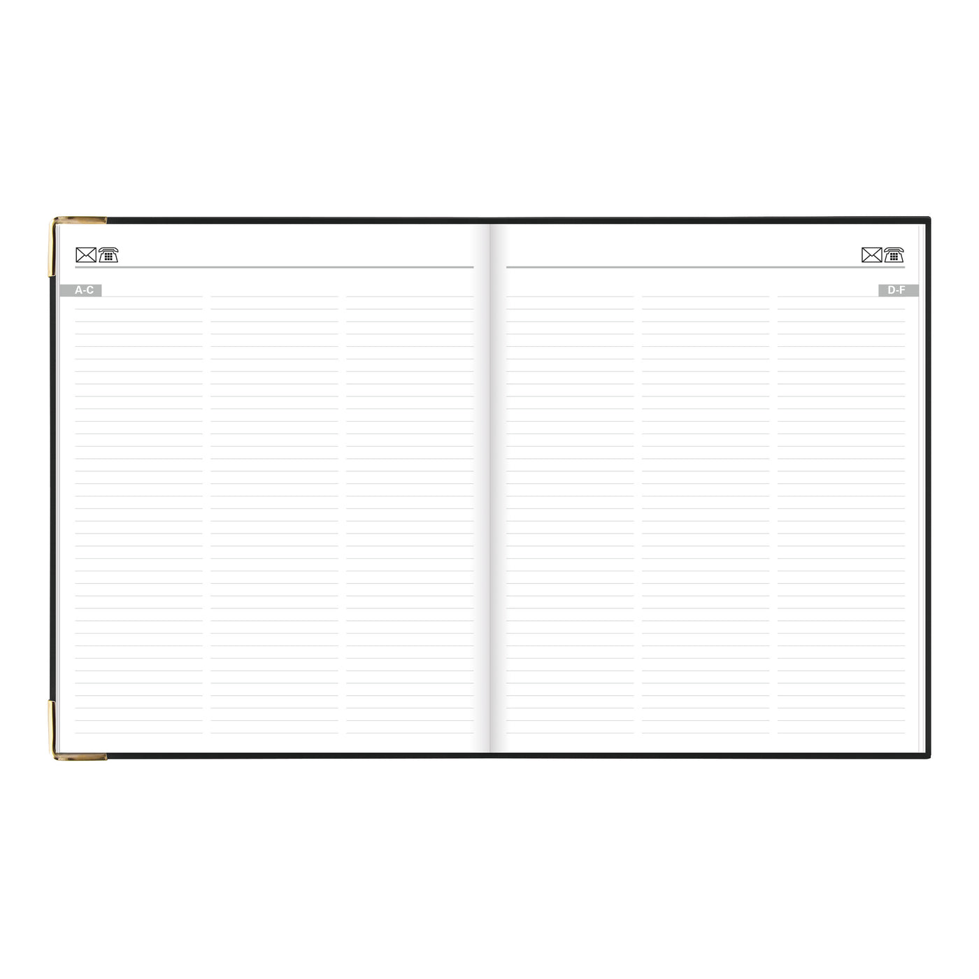 Letts Sterling Week to View Planner - 10 1/4"  x 8 1/4" - Black