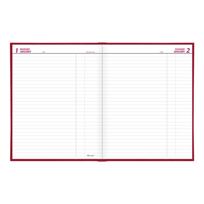 Brownline Daily Appointment Book - 7 7/8" x 10" - Red Cover