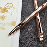 Caran d'Ache 849 Ecridor Gold Ballpoint Pen - Chevron Rose