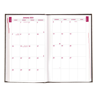Brownline Daily Planner - 5" x 8" - Black Cover