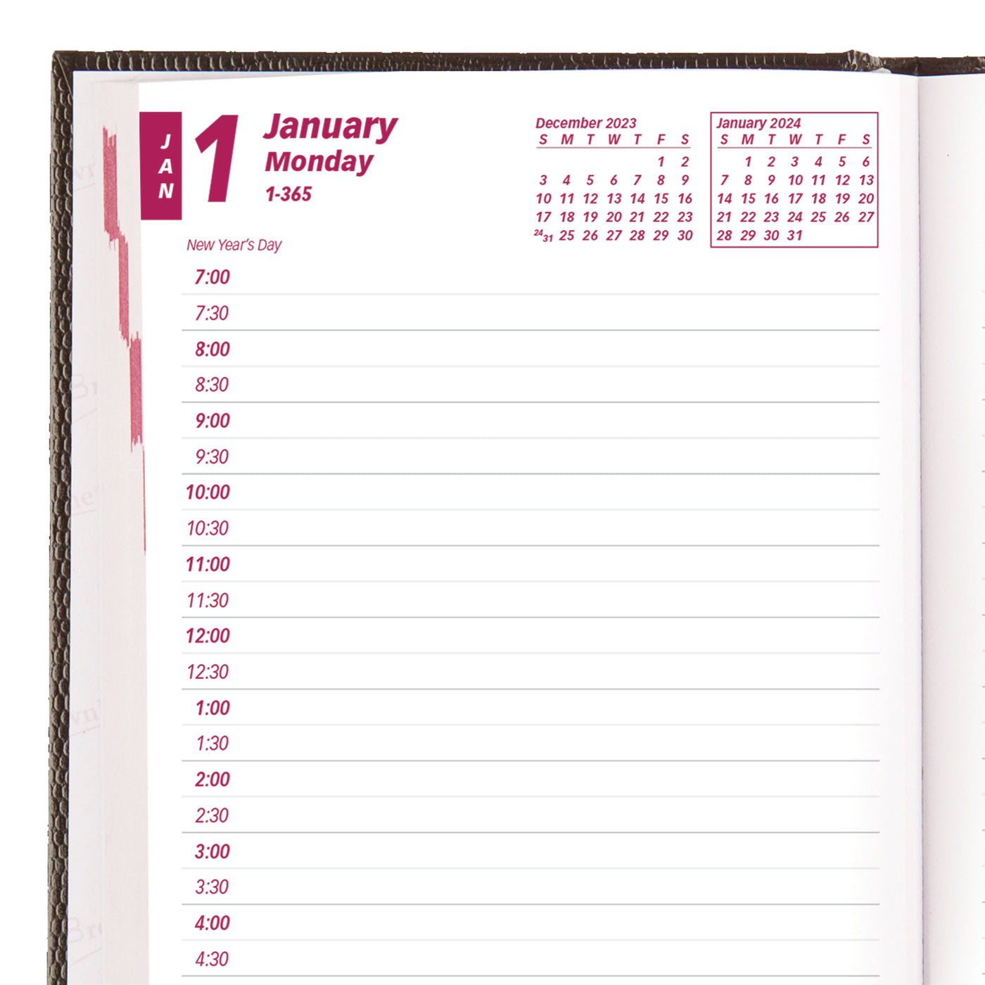 Brownline Daily Planner - 5" x 8" - Black Cover