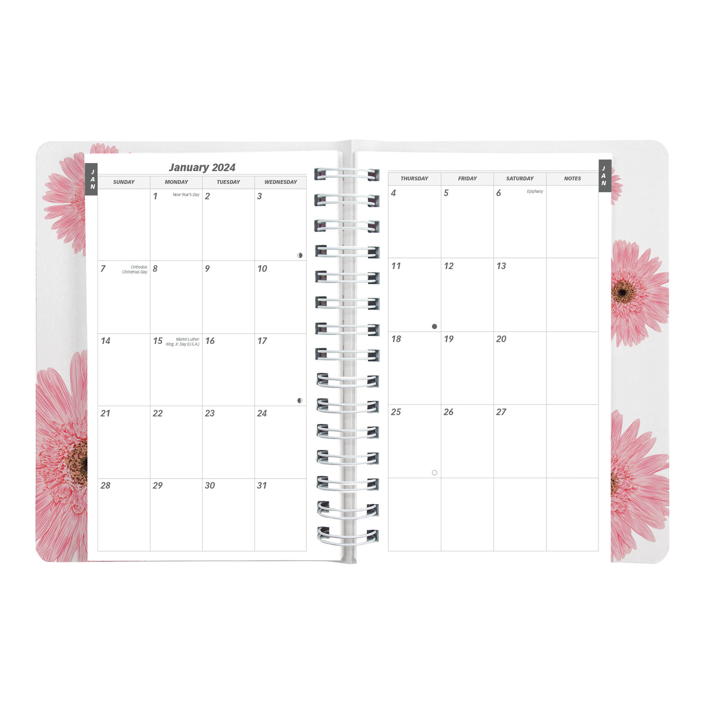 Brownline Daily Planner - 5" x 8" - Pink Daisy Cover