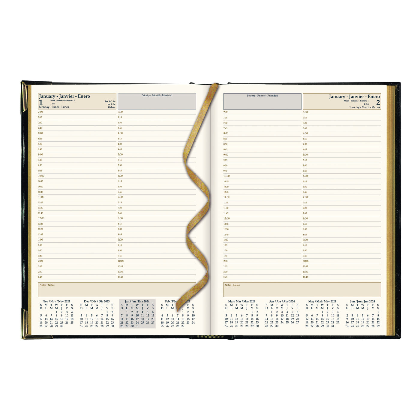 Brownline Executive Daily Planner - 7 3/4" x 10 3/4"