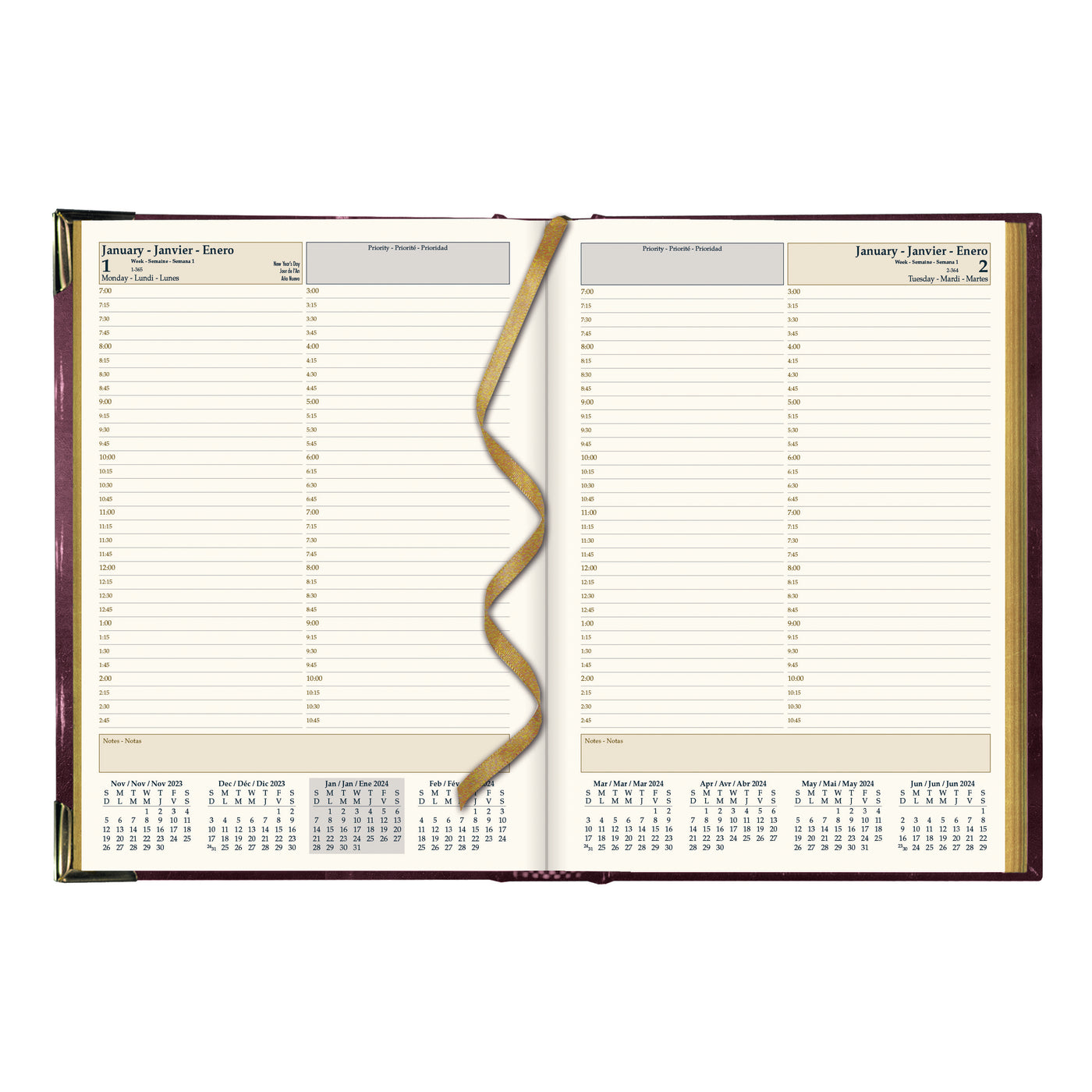 Brownline Executive Daily Planner - 7 3/4" x 10 3/4"