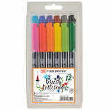 Kuretake Zig Fudebiyori Brush Lettering Markers (Set of 12)