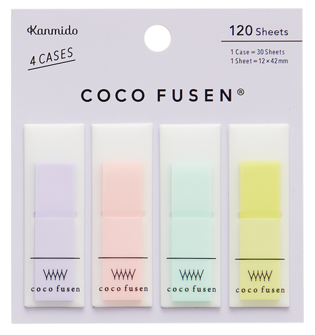 Kanmido Coco Fusen Color Sticky Notes - Medium