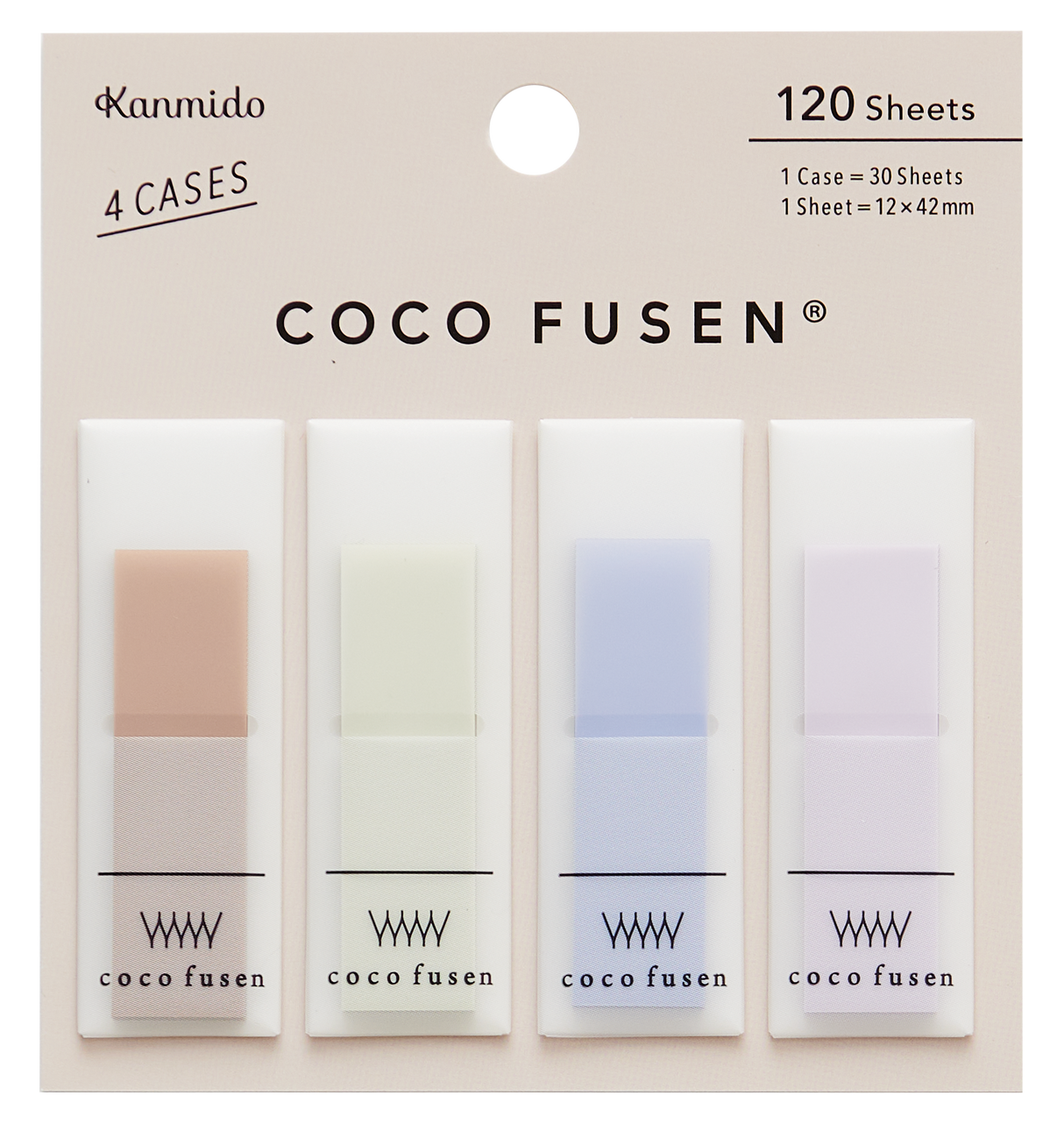 Kanmido Coco Fusen Color Sticky Notes - Medium