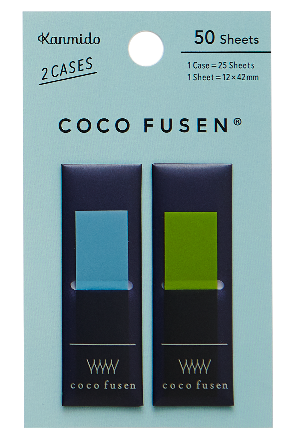 Kanmido Coco Fusen Color Sticky Notes - Medium (50 Sheets)