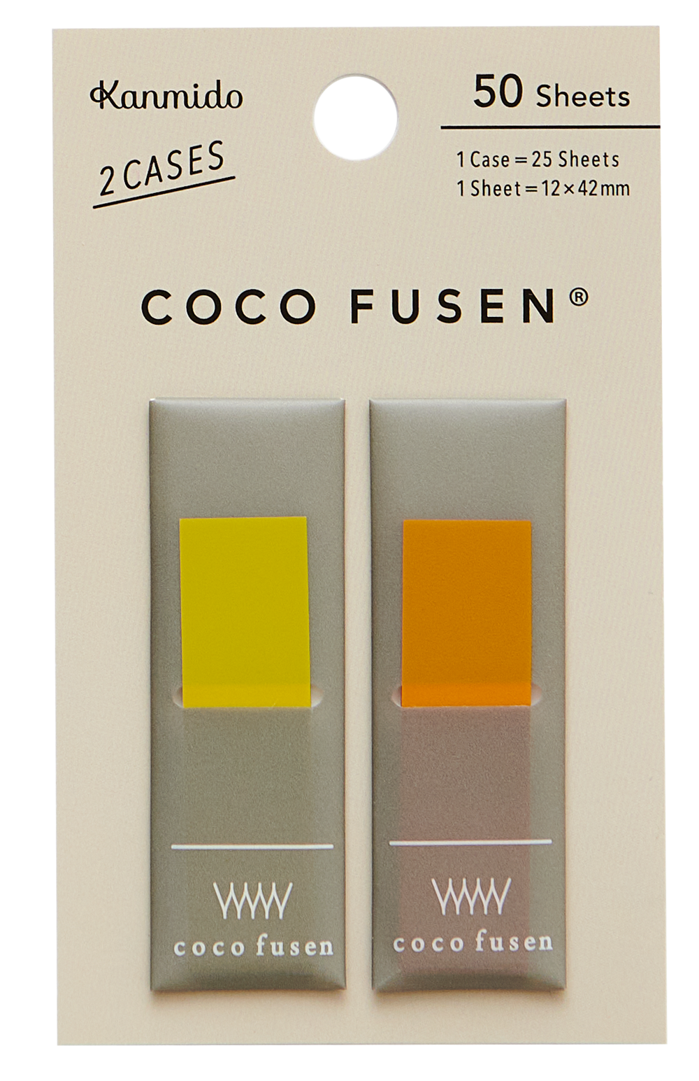 Kanmido Coco Fusen Color Sticky Notes - Medium (50 Sheets)