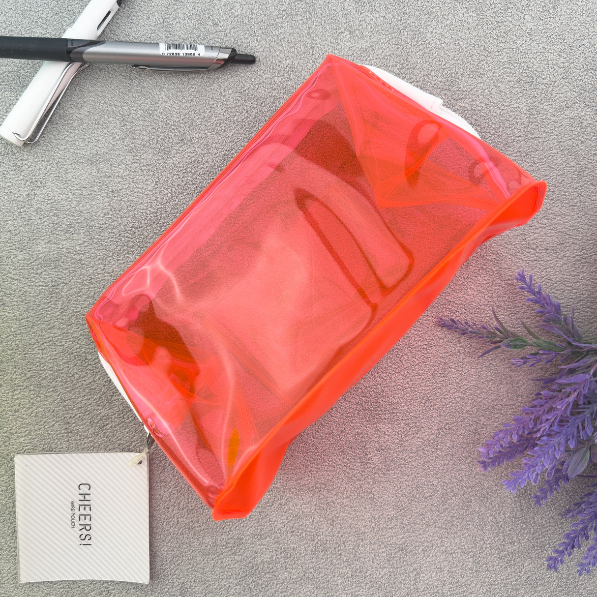 CHEERS! POP Color Clear Wired Pouch