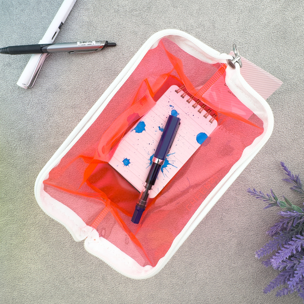 CHEERS! POP Color Clear Wired Pouch