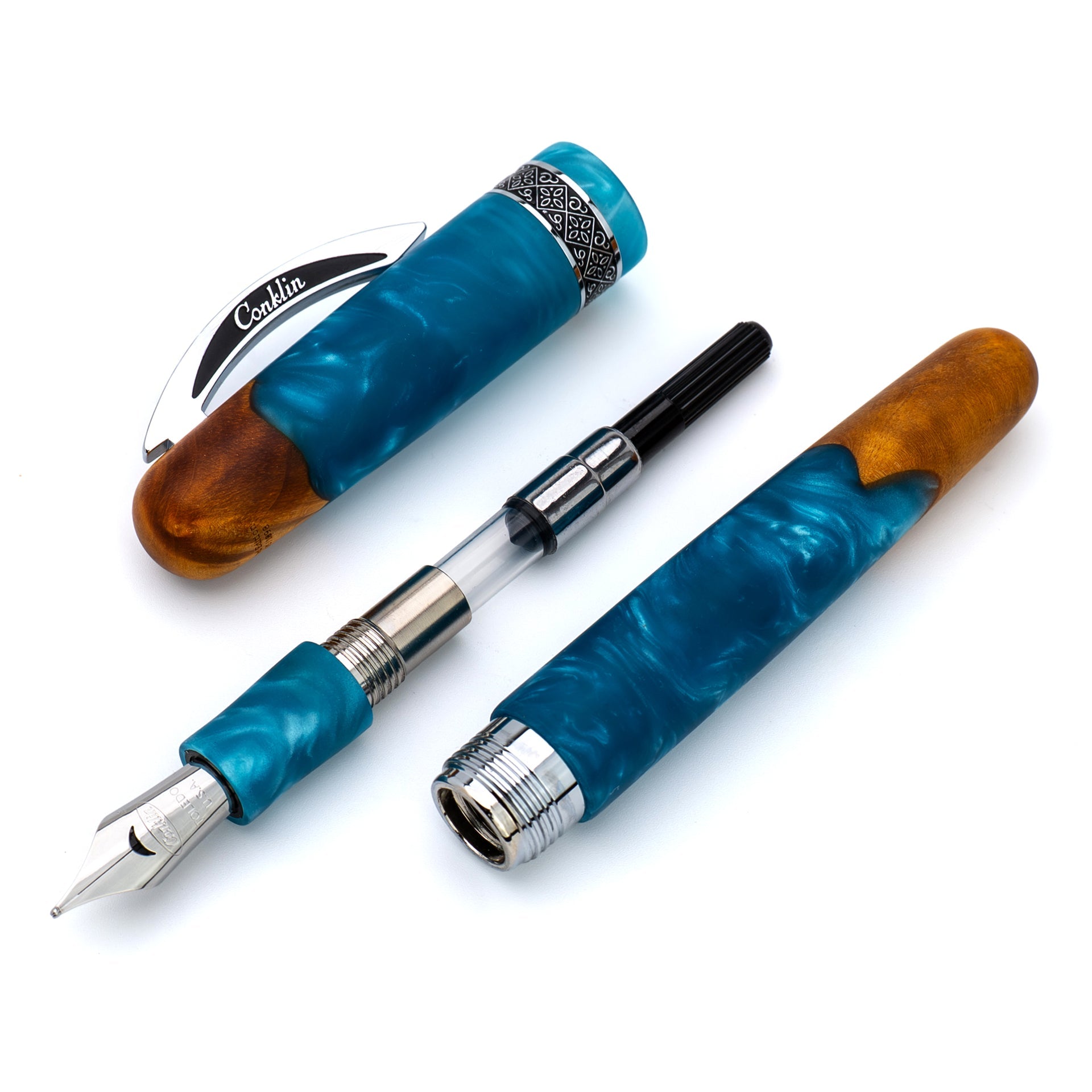 Conklin 1898 Spectra Fusion Fountain Pen - Blue Chrome (Limited