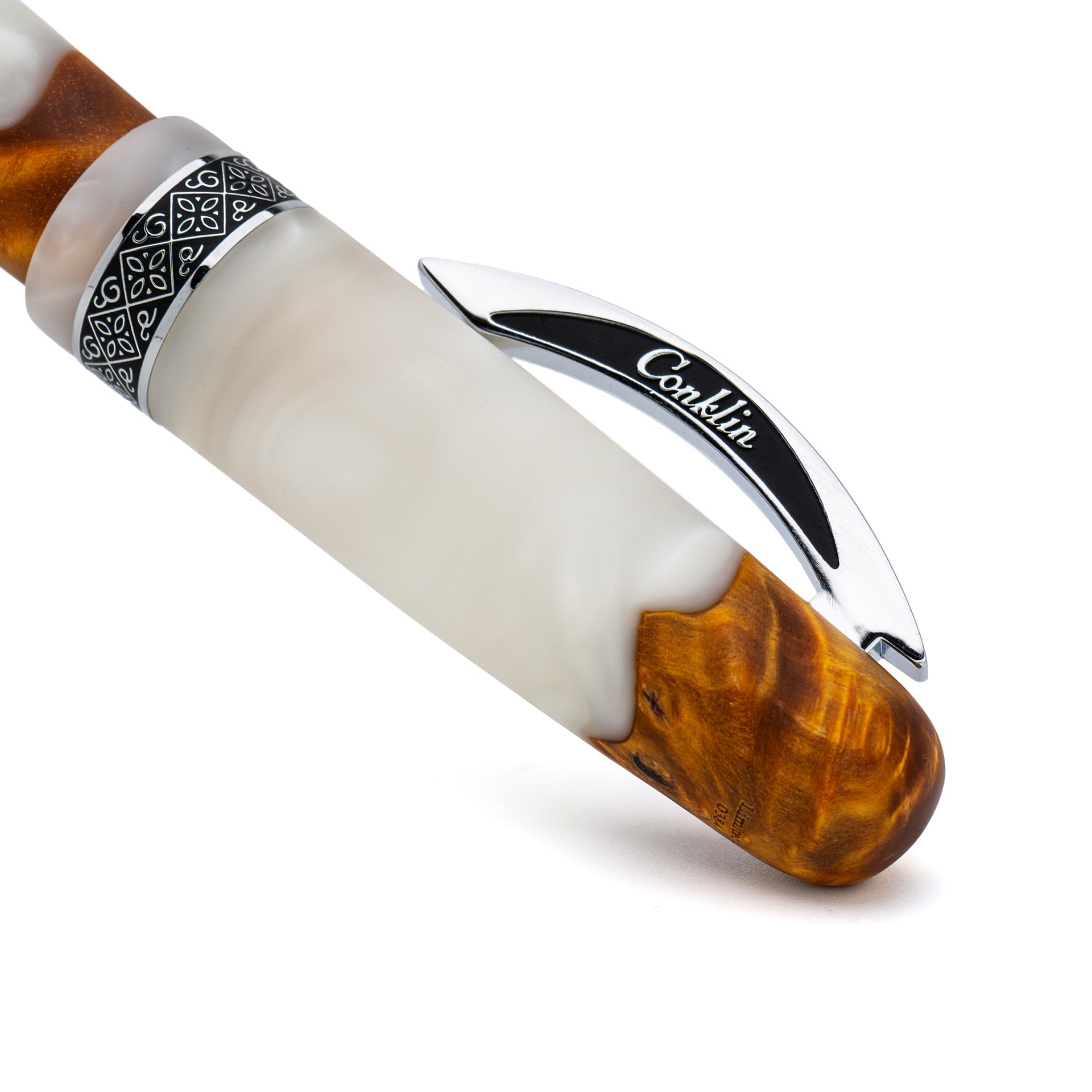 Conklin 1898 Spectra Fusion Fountain Pen - White Chrome (Limited