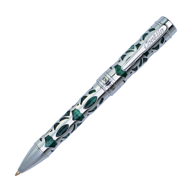 Conklin Endura Deco Crest Ballpoint Pen - Forest Green/Chrome