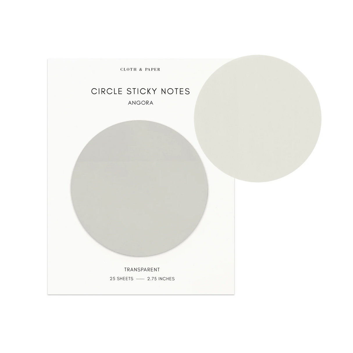 Cloth & Paper Transparent Circle Sticky Notes