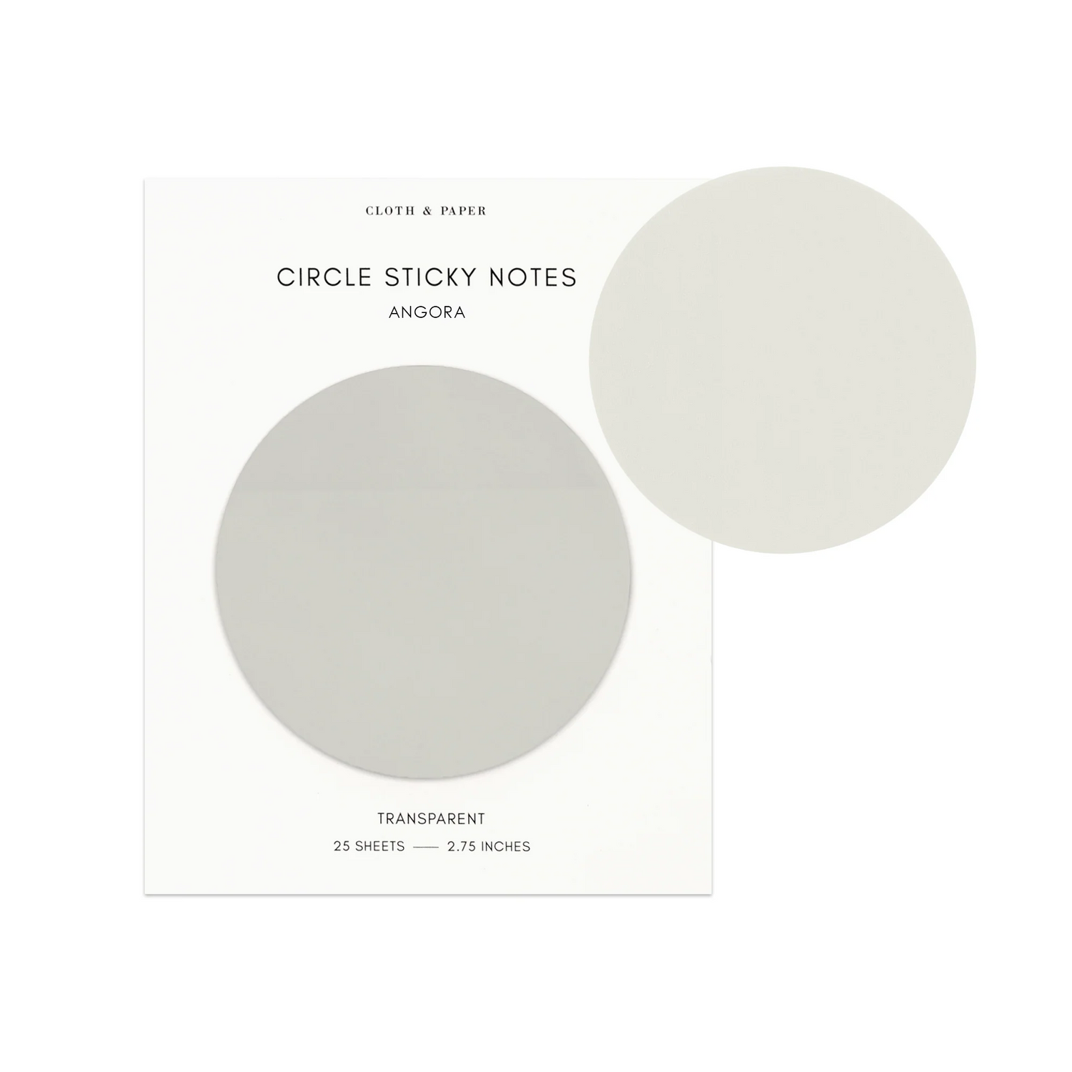 Cloth & Paper Transparent Circle Sticky Notes