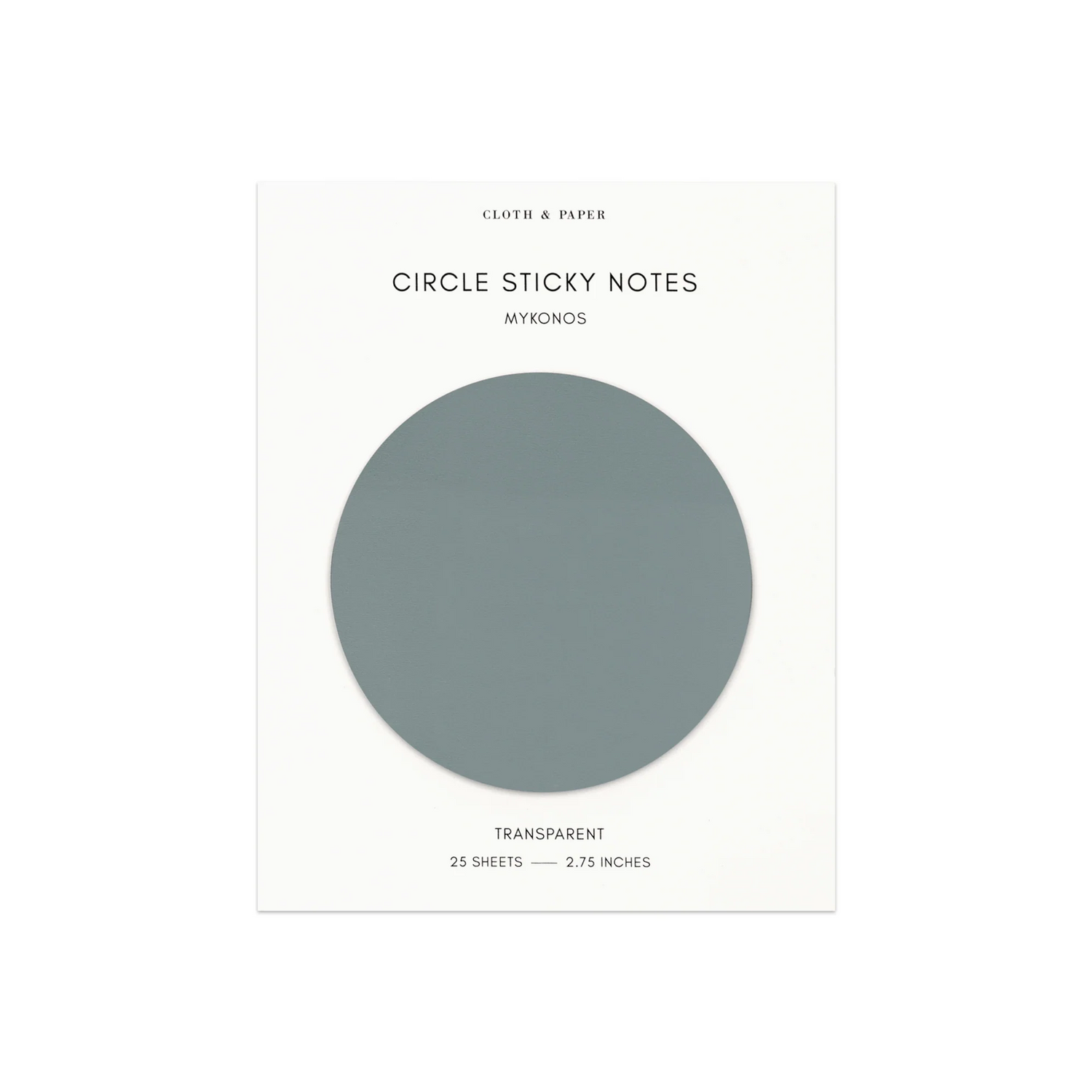 Cloth & Paper Transparent Circle Sticky Notes