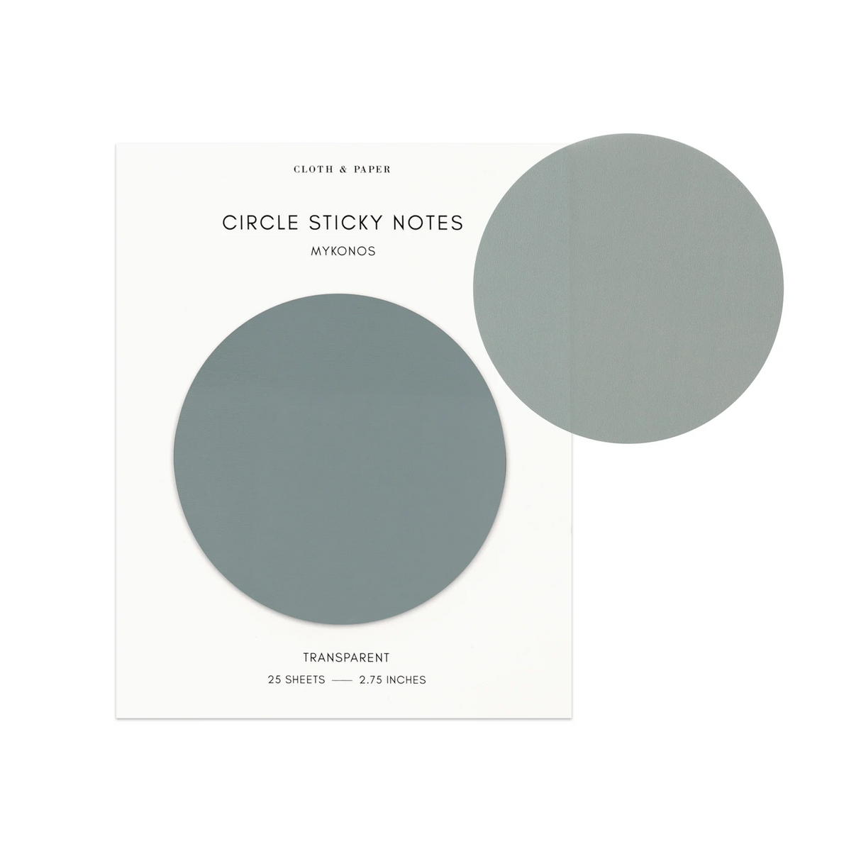 Cloth & Paper Transparent Circle Sticky Notes