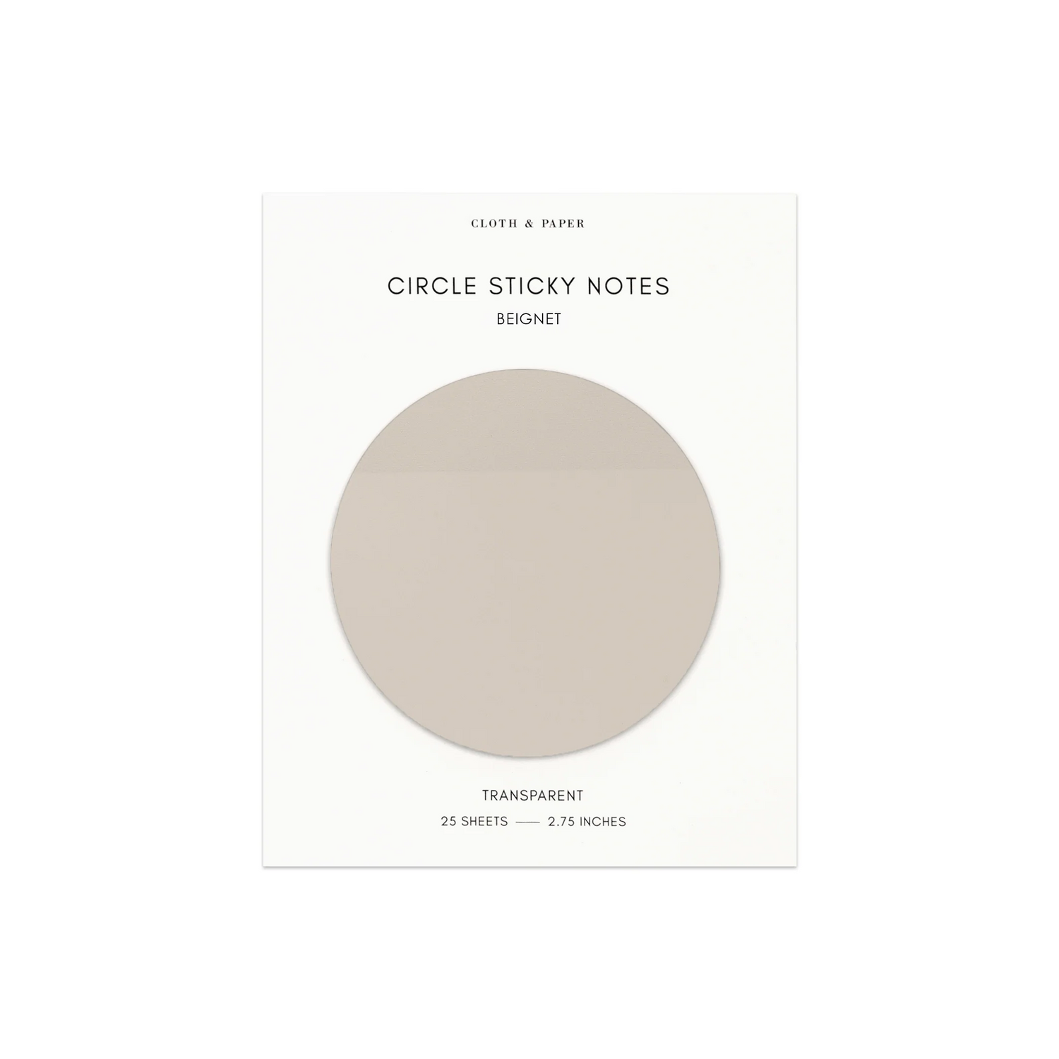 Cloth & Paper Transparent Circle Sticky Notes