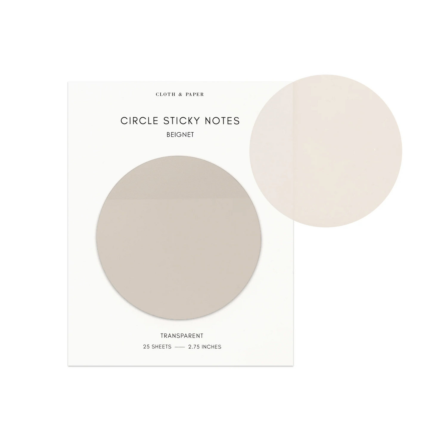 Cloth & Paper Transparent Circle Sticky Notes