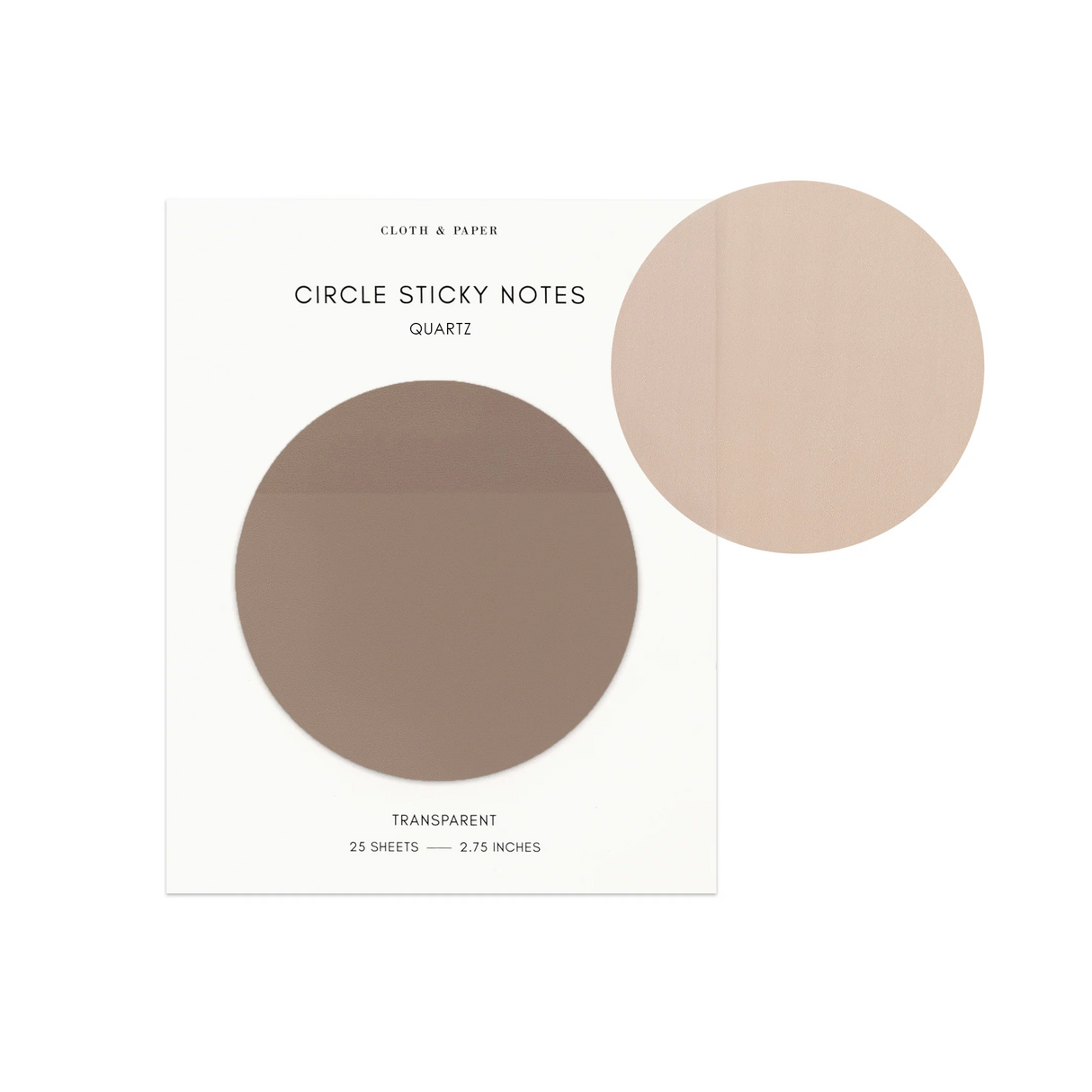 Cloth & Paper Transparent Circle Sticky Notes