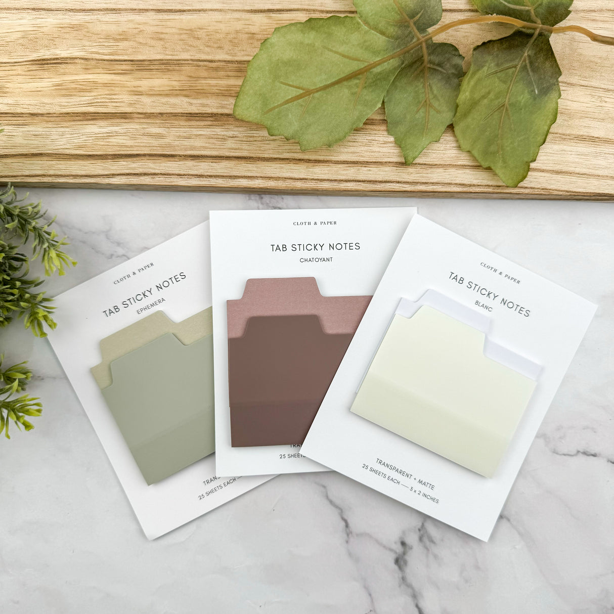 Cloth & Paper Blank Tab Sticky Notes